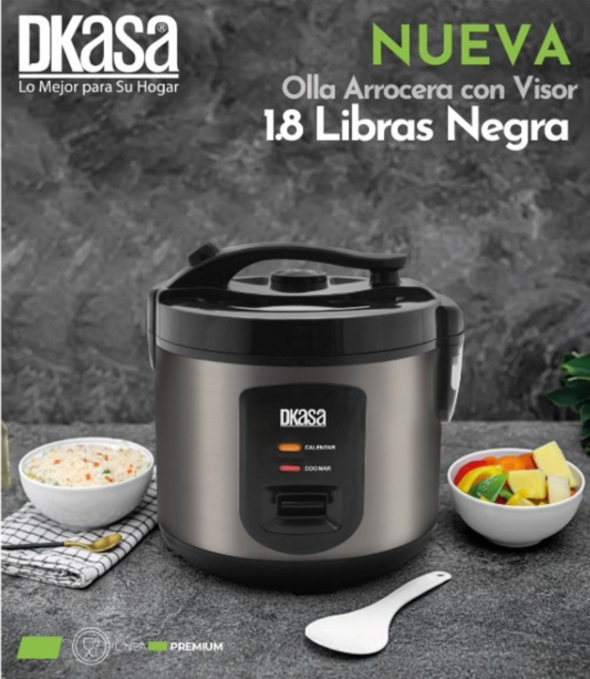 Olla arrocera 2 libras DKASA Inox hermetica con vaporera