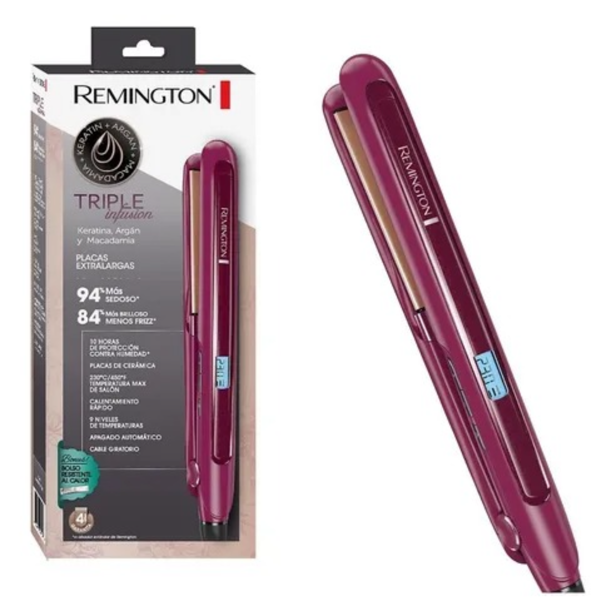 Plancha de cabello triple infusión REMINGTON